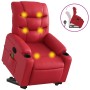 Sillón reclinable de masaje de pie cuero artificial rojo de , Sillones - Ref: Foro24-3206611, Precio: 293,45 €, Descuento: %