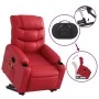 Sillón reclinable de masaje de pie cuero artificial rojo de , Sillones - Ref: Foro24-3206611, Precio: 356,27 €, Descuento: %