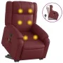 Sillón reclinable de masaje de pie cuero artificial rojo tinto de , Sillones - Ref: Foro24-3205161, Precio: 305,84 €, Descuen...
