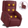 Sillón reclinable de masaje de pie cuero artificial rojo tinto de , Sillones - Ref: Foro24-3205161, Precio: 289,46 €, Descuen...
