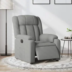 Sillón reclinable eléctrico tela gris claro de , Sillones - Ref: Foro24-3205292, Precio: 283,21 €, Descuento: %