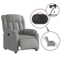 Sillón reclinable eléctrico tela gris claro de , Sillones - Ref: Foro24-3205292, Precio: 283,21 €, Descuento: %