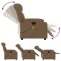 Sillón reclinable de masaje eléctrico tela marrón de , Sillones - Ref: Foro24-3205308, Precio: 286,53 €, Descuento: %