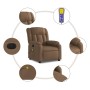 Sillón reclinable de masaje eléctrico tela marrón de , Sillones - Ref: Foro24-3205308, Precio: 280,18 €, Descuento: %