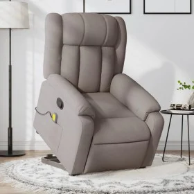 Liftable massage recliner taupe gray fabric by , Armchairs - Ref: Foro24-3205336, Price: 339,05 €, Discount: %