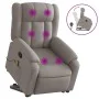 Sillón reclinable de masaje elevable tela gris taupé de , Sillones - Ref: Foro24-3205336, Precio: 339,05 €, Descuento: %