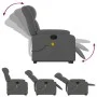 Silla de masaje reclinable de pie de tela gris oscuro de , Sillones - Ref: Foro24-3205329, Precio: 305,11 €, Descuento: %