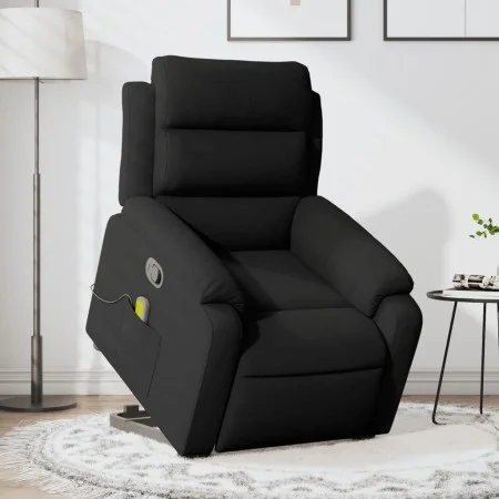 Sillón reclinable de masaje elevable terciopelo negro de , Sillones - Ref: Foro24-3205109, Precio: 303,17 €, Descuento: %