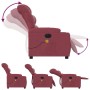 Sillón de masaje reclinable eléctrico tela rojo tinto de , Sillones - Ref: Foro24-3206639, Precio: 309,30 €, Descuento: %