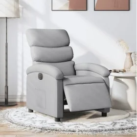 Sillón reclinable eléctrico tela gris claro de , Sillones - Ref: Foro24-3203954, Precio: 237,28 €, Descuento: %