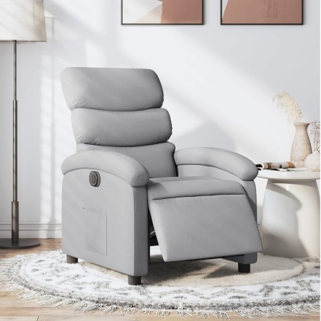 Sillón reclinable eléctrico tela gris claro de , Sillones - Ref: Foro24-3203954, Precio: 229,28 €, Descuento: %