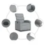 Sillón reclinable eléctrico tela gris claro de , Sillones - Ref: Foro24-3203954, Precio: 237,28 €, Descuento: %