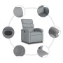 Sillón reclinable eléctrico tela gris claro de , Sillones - Ref: Foro24-3203954, Precio: 229,28 €, Descuento: %