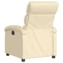 Sillón reclinable eléctrico de tela crema de , Sillones - Ref: Foro24-3203963, Precio: 242,34 €, Descuento: %