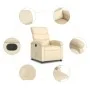 Sillón reclinable eléctrico de tela crema de , Sillones - Ref: Foro24-3203963, Precio: 242,34 €, Descuento: %