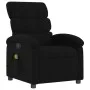 Sillón reclinable de masaje eléctrico tela negro de , Sillones - Ref: Foro24-3203968, Precio: 253,79 €, Descuento: %