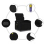 Sillón reclinable de masaje eléctrico tela negro de , Sillones - Ref: Foro24-3203968, Precio: 250,30 €, Descuento: %