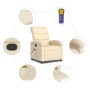 Sillón reclinable de masaje eléctrico tela color crema de , Sillones - Ref: Foro24-3203975, Precio: 289,66 €, Descuento: %