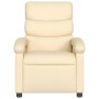 Sillón reclinable de masaje eléctrico tela color crema de , Sillones - Ref: Foro24-3203975, Precio: 289,66 €, Descuento: %