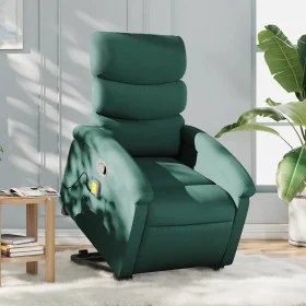 Silla de masaje reclinable de pie de tela verde oscura de , Sillones - Ref: Foro24-3203996, Precio: 309,70 €, Descuento: %