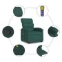 Silla de masaje reclinable de pie de tela verde oscura de , Sillones - Ref: Foro24-3203996, Precio: 309,70 €, Descuento: %