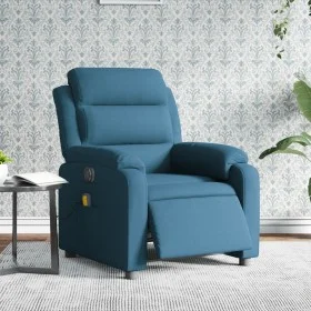 Sillón reclinable de masaje eléctrico terciopelo azul de , Sillones - Ref: Foro24-3205091, Precio: 301,92 €, Descuento: %