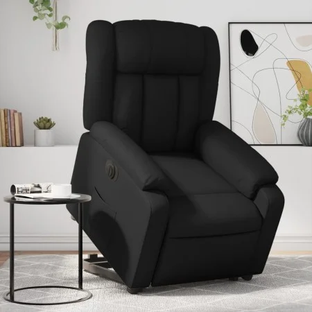 Sillón reclinable elevable eléctrico de cuero sintético negro de , Sillones - Ref: Foro24-3205278, Precio: 353,21 €, Descuent...
