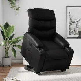 Black Faux Leather Power Lift Recliner by , Armchairs - Ref: Foro24-3206613, Price: 368,69 €, Discount: %