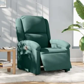 Sillón reclinable eléctrico de terciopelo verde oscuro de , Sillones - Ref: Foro24-3204280, Precio: 240,58 €, Descuento: %