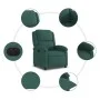 Sillón reclinable eléctrico de terciopelo verde oscuro de , Sillones - Ref: Foro24-3204280, Precio: 240,58 €, Descuento: %