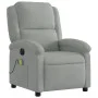 Sillón reclinable de masaje eléctrico terciopelo gris claro de , Sillones - Ref: Foro24-3204289, Precio: 267,74 €, Descuento: %