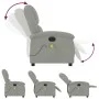 Sillón reclinable de masaje eléctrico terciopelo gris claro de , Sillones - Ref: Foro24-3204289, Precio: 267,74 €, Descuento: %