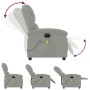 Sillón reclinable de masaje eléctrico terciopelo gris claro de , Sillones - Ref: Foro24-3204289, Precio: 262,75 €, Descuento: %