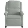 Sillón reclinable de masaje eléctrico terciopelo gris claro de , Sillones - Ref: Foro24-3204289, Precio: 267,74 €, Descuento: %