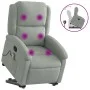 Sillón reclinable de masaje elevable terciopelo gris claro de , Sillones - Ref: Foro24-3204311, Precio: 301,65 €, Descuento: %