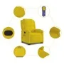 Sillón reclinable de masaje elevable terciopelo amarillo de , Sillones - Ref: Foro24-3204318, Precio: 313,86 €, Descuento: %