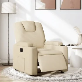 Sillón reclinable eléctrico de tela crema de , Sillones - Ref: Foro24-3204353, Precio: 249,33 €, Descuento: %