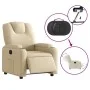 Cream Fabric Power Recliner by , Armchairs - Ref: Foro24-3204353, Price: 249,33 €, Discount: %