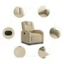 Cream Fabric Power Recliner by , Armchairs - Ref: Foro24-3204353, Price: 249,33 €, Discount: %