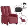 Sillón de masaje reclinable eléctrico tela rojo tinto de , Sillones - Ref: Foro24-3204083, Precio: 257,54 €, Descuento: %