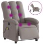 Sillón reclinable de masaje eléctrico tela gris taupe de , Sillones - Ref: Foro24-3204088, Precio: 263,86 €, Descuento: %