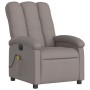 Sillón reclinable de masaje eléctrico tela gris taupe de , Sillones - Ref: Foro24-3204088, Precio: 263,86 €, Descuento: %