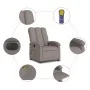 Sillón reclinable de masaje eléctrico tela gris taupe de , Sillones - Ref: Foro24-3204088, Precio: 258,04 €, Descuento: %