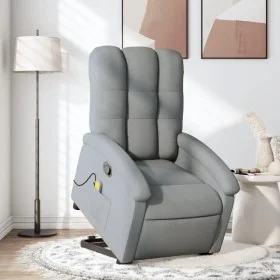 Sillón de masaje reclinable de pie de tela gris claro de , Sillones - Ref: Foro24-3204104, Precio: 332,82 €, Descuento: %