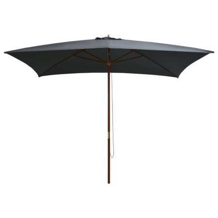 Sombrilla de jardín con palo de madera 200x300 cm antracita de vidaXL, Sombrillas - Ref: Foro24-44513, Precio: 68,46 €, Descu...