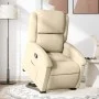 Sillón reclinable elevable de tela color crema de , Sillones - Ref: Foro24-3204173, Precio: 277,10 €, Descuento: %