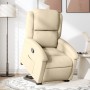 Sillón reclinable elevable de tela color crema de , Sillones - Ref: Foro24-3204173, Precio: 258,20 €, Descuento: %