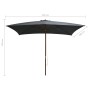 Sombrilla de jardín con palo de madera 200x300 cm antracita de vidaXL, Sombrillas - Ref: Foro24-44513, Precio: 68,46 €, Descu...