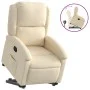 Sillón reclinable elevable de tela color crema de , Sillones - Ref: Foro24-3204173, Precio: 277,10 €, Descuento: %