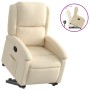 Sillón reclinable elevable de tela color crema de , Sillones - Ref: Foro24-3204173, Precio: 258,20 €, Descuento: %